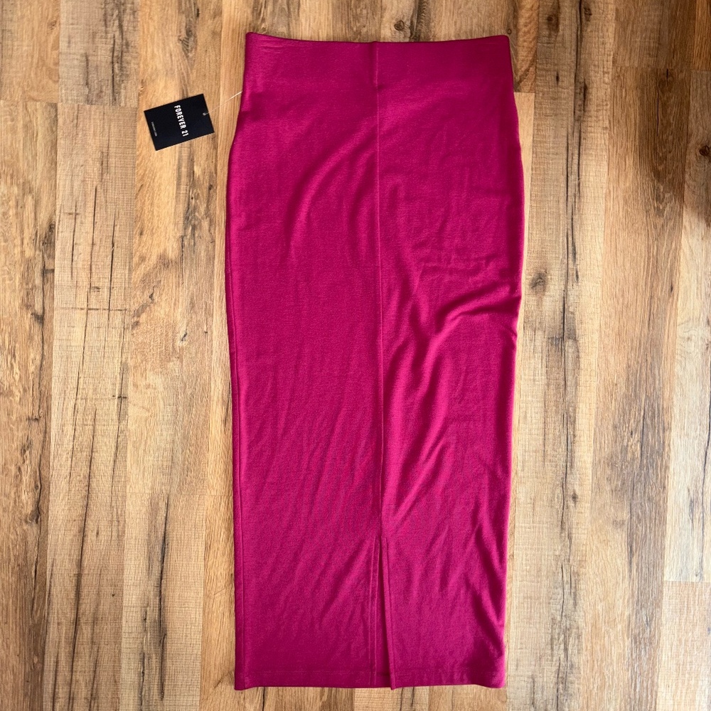 Forever 21 Red Maxi Pencil Skirt for Cocktail